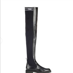 Black over the knee sock boots Fendi size 6!